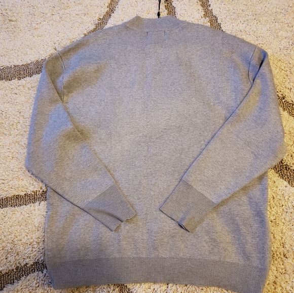 DKNY Heather Grey knit sweater - side zippers - Picture 3 of 5
